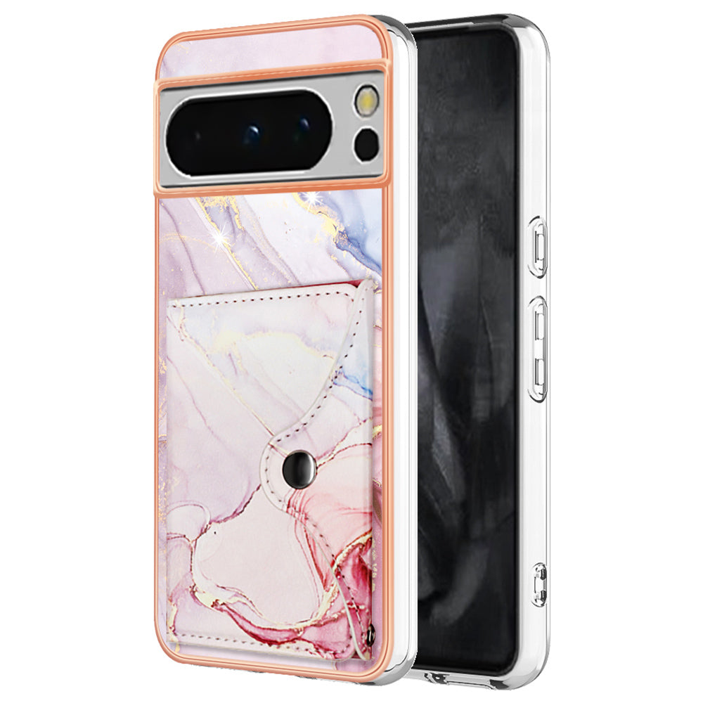 YB Leather Coating Series-9 for Google Pixel 8 Pro Case Card Holder Kickstand Leather Back Cover YB Leather Coating Series-9 for Google Pixel 8 Pro Case Card Holder Kickstand Leather Back Cover
